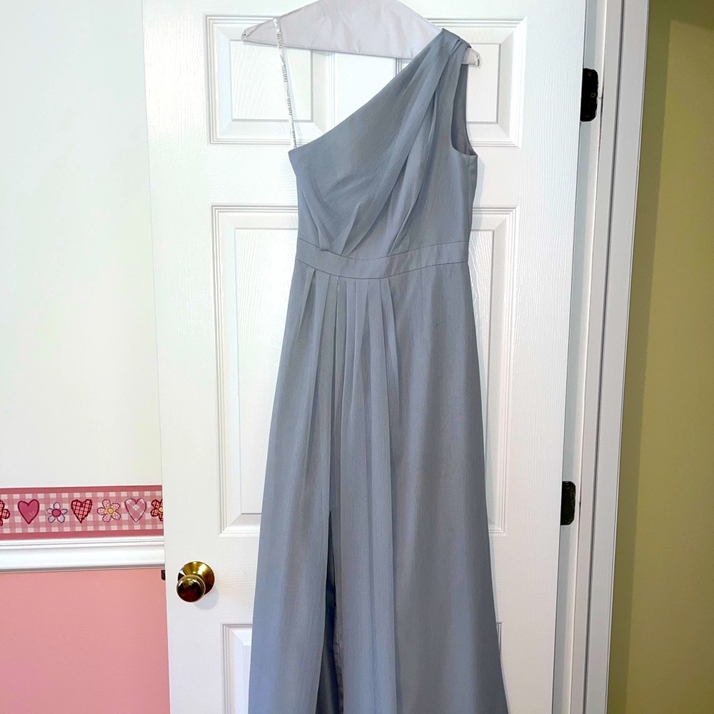 David’s Bridal Asymmetrical chiffon Gown